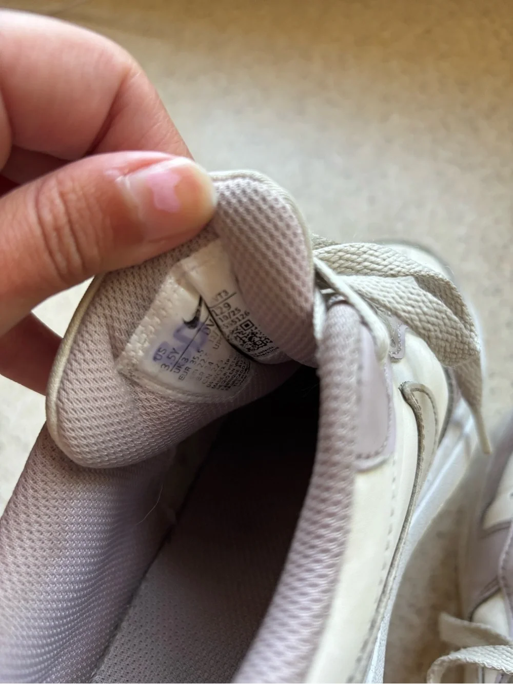 Nike Kids Shoes Court Borough Low Recraft Sneakers White Grey Purple in Size 3.5